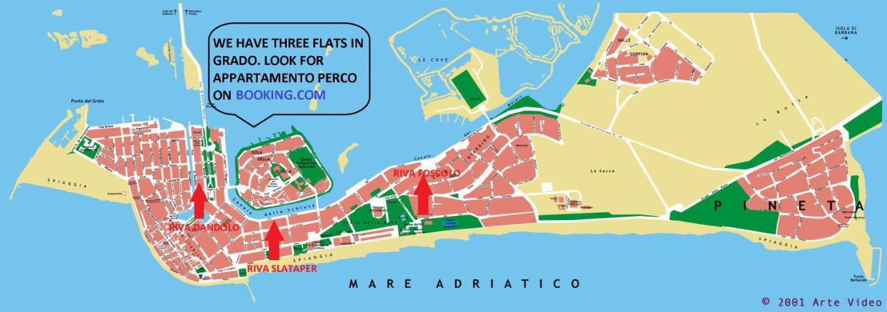 Appartamento Perco Riva Slataper Grado Bagian luar foto